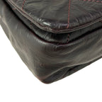 Chanel Shoulder Bag Quilted Bordeaux Chain Silver Wrinkled Leather — view 7