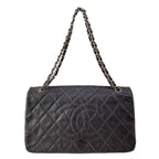 Chanel Shoulder Bag Quilted Bordeaux Chain Silver Wrinkled Leather