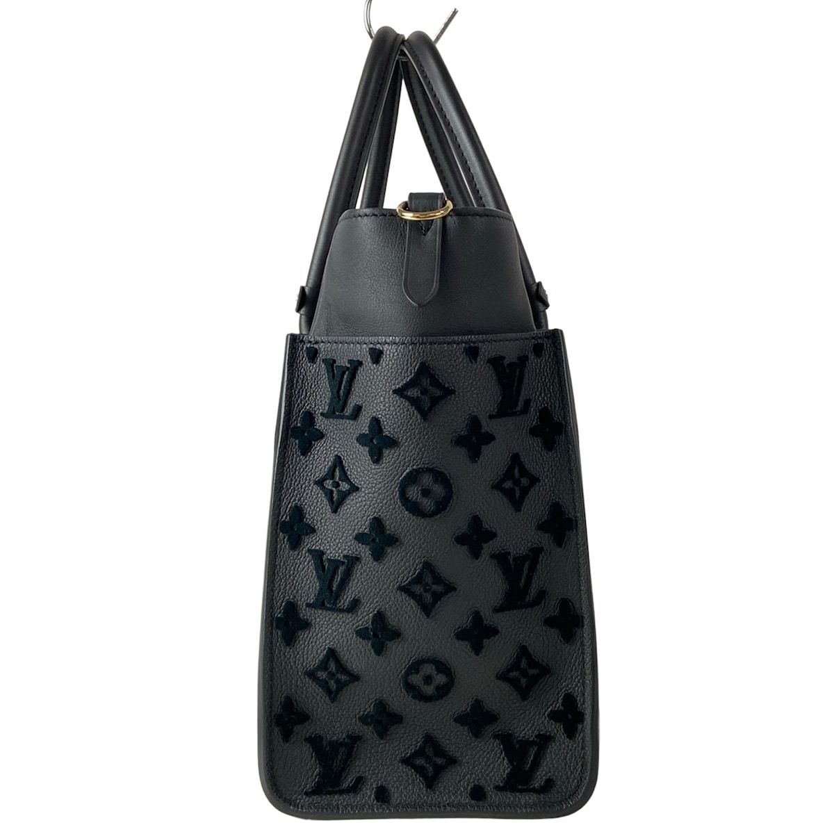 Louis Vuitton Tote Bag Monogram Tufting on My Side MM Noir Leather Cowhide — view 2