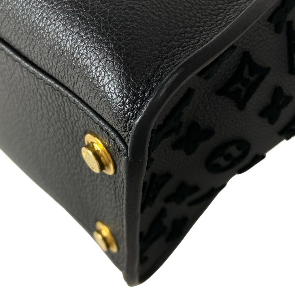 Louis Vuitton Tote Bag Monogram Tufting on My Side MM Noir Leather Cowhide — view 8