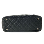 Chanel Shoulder Bag Cambon Line Black White CC Logo Silver Leather — view 5
