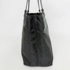 Prada Tessuto Nylon Triangle Logo Tote Bag Black Silver Vintage — view 5