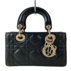 Dior Handbag Lady D-joy Bag Micro Black Gold Cannage