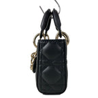 Dior Handbag Lady D-joy Bag Micro Black Gold Cannage — view 4