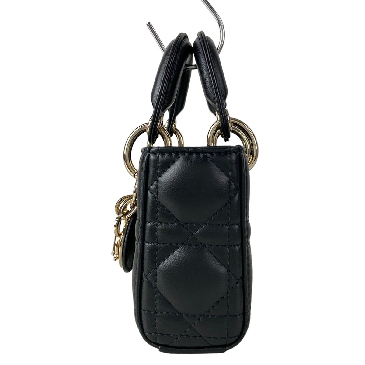 Dior Handbag Lady D-joy Bag Micro Black Gold Cannage — view 4