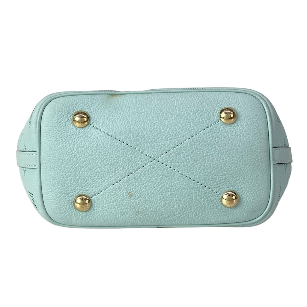 Louis Vuitton Tote Bag Mahina Blossom PM Mineral Blue Leather Cowhide — view 5