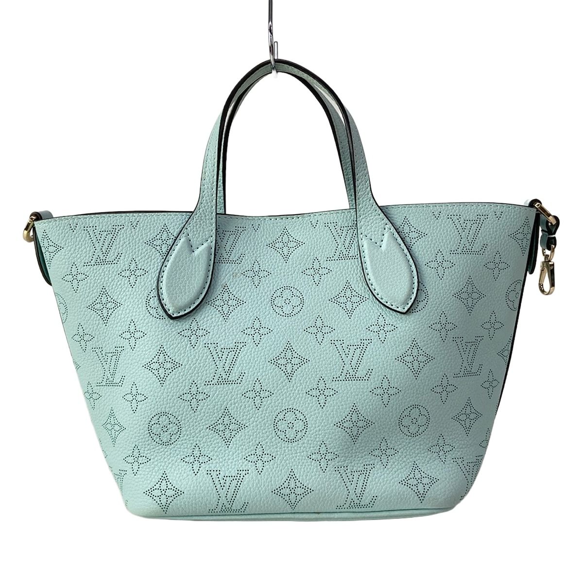 Louis Vuitton Tote Bag Mahina Blossom PM Mineral Blue Leather Cowhide — view 3