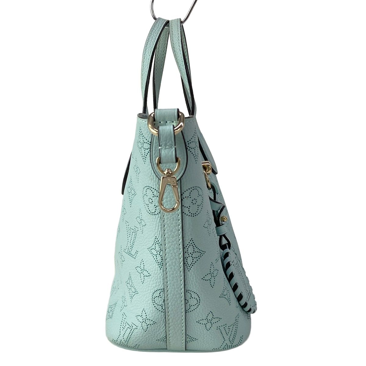 Louis Vuitton Tote Bag Mahina Blossom PM Mineral Blue Leather Cowhide — view 2