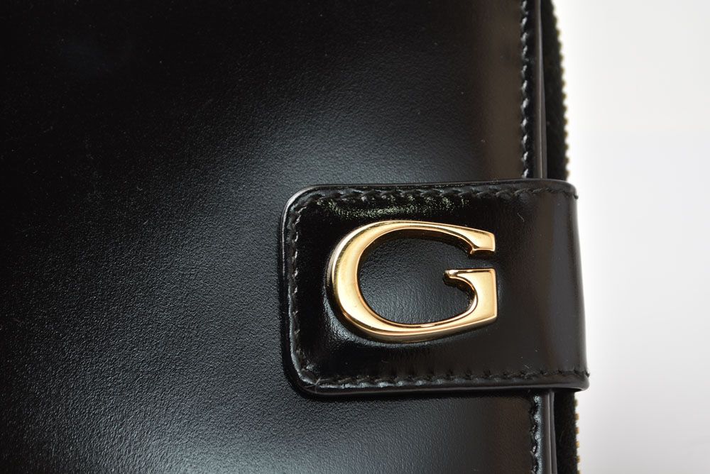 Gucci Wallet Vintage Folded G Logo Leather Black — view 5
