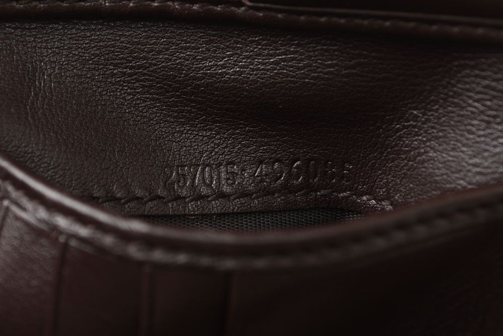 Gucci Bifold Wallet Snap Guccissima Leather Dark Brown Gold — view 8