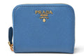 Prada Coin Purse Saffiano 1 268 Embossed Leather Cobalto Blue