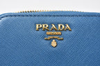 Prada Coin Purse Saffiano 1 268 Embossed Leather Cobalto Blue — view 7