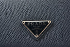 Prada Wallet Kiss Lock Saffiano Triangle Triang Baltico Navy — view 4