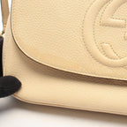 Gucci Shoulder Bag Soho Interlocking G Ivory Leather — view 5