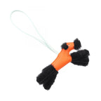 Hermes Charm Buddy Fu Vert Peppermint Fu Black Peppermi Shearling Keychain — view 2
