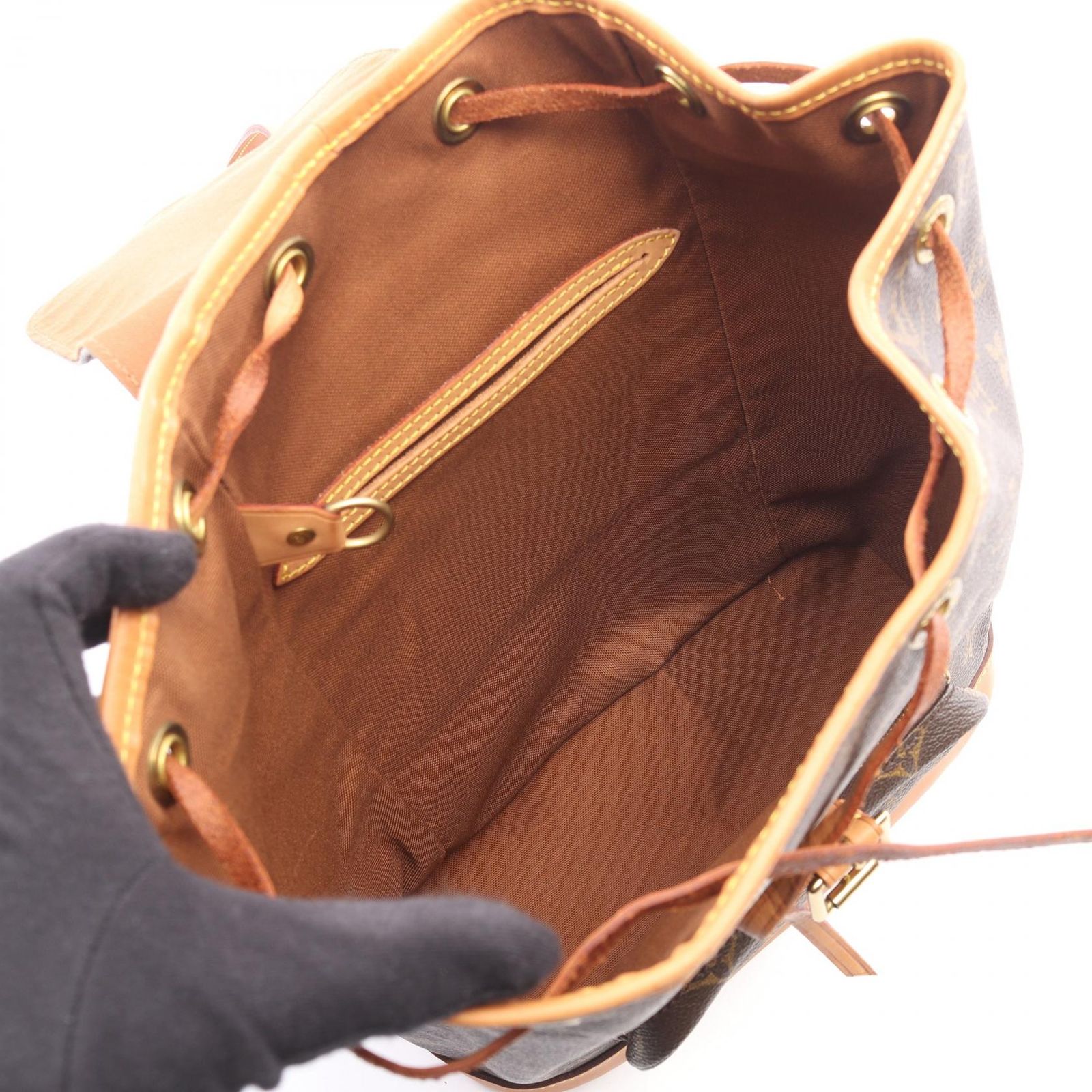 Louis Vuitton Backpack Montsouris MM Monogram Leather — view 3