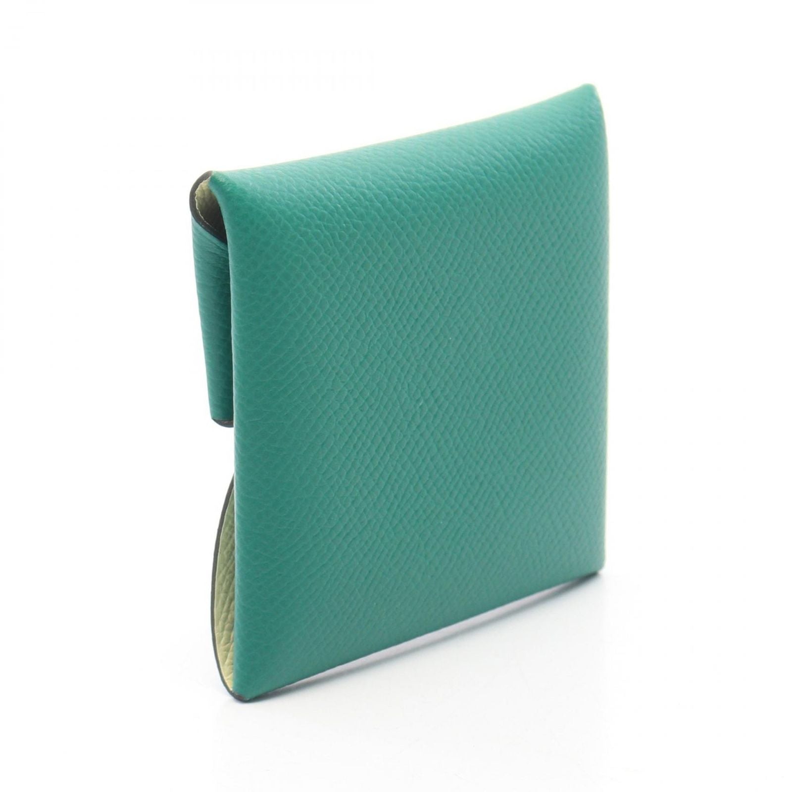 Hermes Coin Purse Bastia Verso Vert Vertigo Jaune Milton Leather — view 2