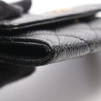 Chanel Card Case Quilted Black Caviar Leather — view 7