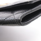 Chanel Card Case Quilted Black Caviar Leather — view 6