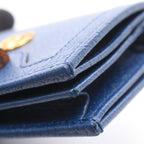 Gucci Bifold Wallet Double G Bamboo Blue Leather — view 6