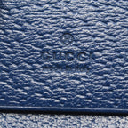 Gucci Bifold Wallet Double G Bamboo Blue Leather — view 5