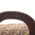 Fendi Tote Zucca Brown Black Canvas Leather Handbag — view 8