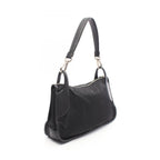Prada Shoulder Bag Triangle Plate Black Nylon Leather Logo — view 2