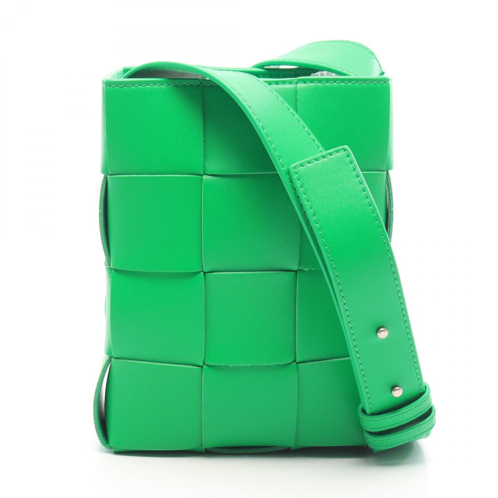 Bottega Veneta Shoulder Bag Cassette Mini Cross Green Leather