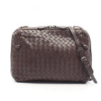 Bottega Veneta Shoulder Bag Nodini Intrecciato Dark Brown Leather