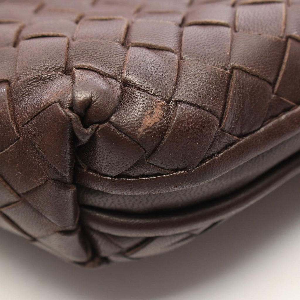Bottega Veneta Shoulder Bag Nodini Intrecciato Dark Brown Leather — view 8