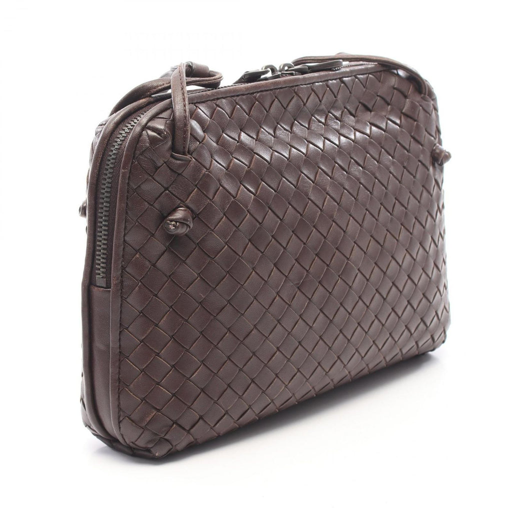 Bottega Veneta Shoulder Bag Nodini Intrecciato Dark Brown Leather — view 2