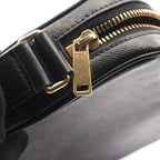 Celine Shoulder Bag Triomphe Medium Black Brown White Leather — view 7