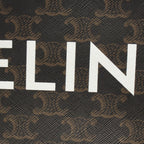 Celine Shoulder Bag Triomphe Medium Black Brown White Leather — view 8