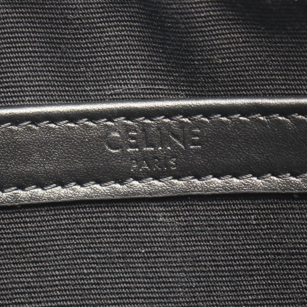 Celine Shoulder Bag Triomphe Medium Black Brown White Leather — view 4