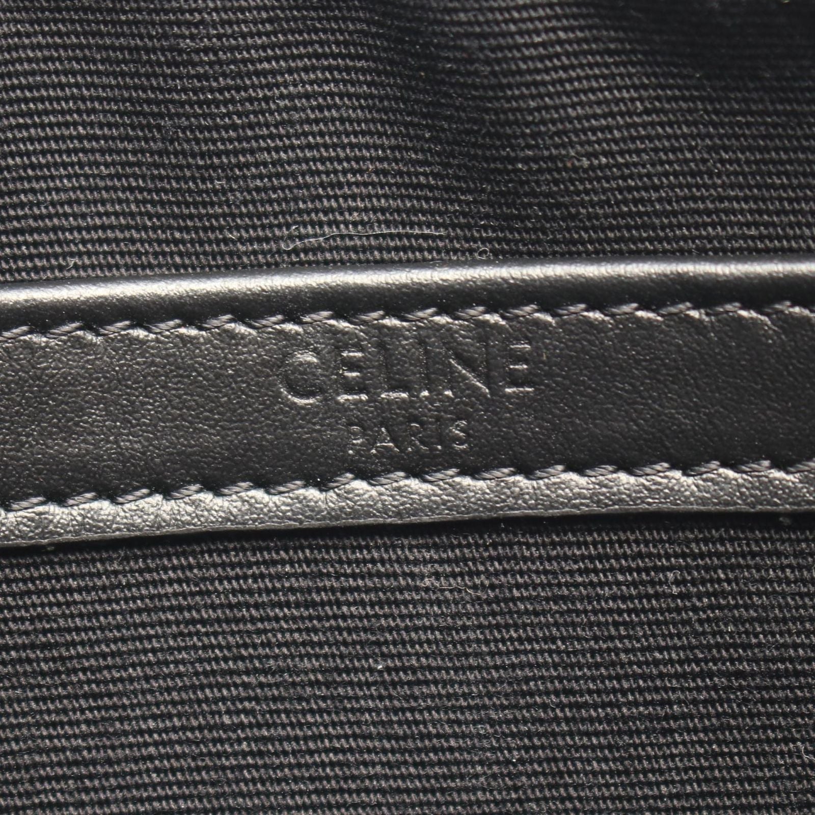 Celine Shoulder Bag Triomphe Medium Black Brown White Leather — view 4