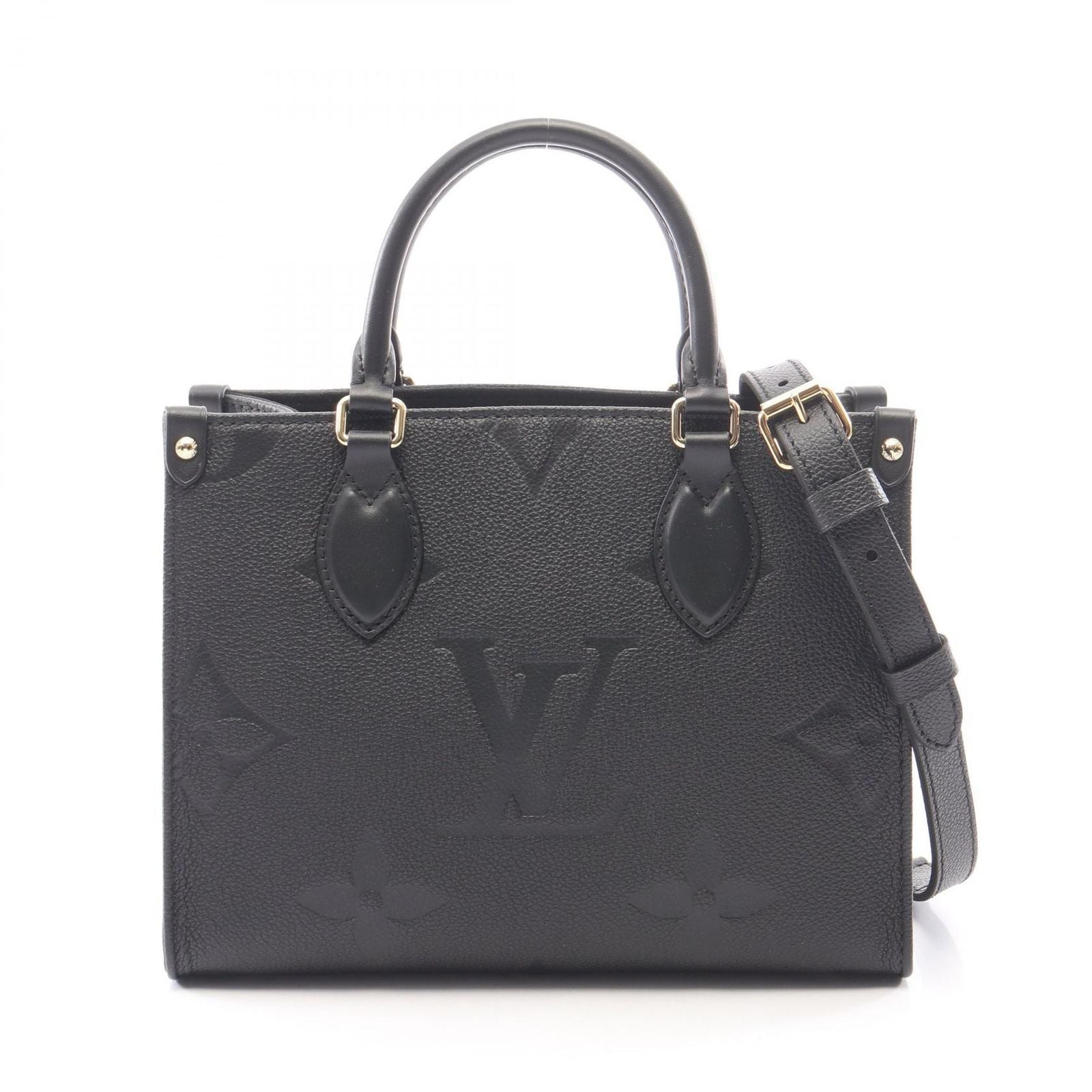 Louis Vuitton Handbag On The Go PM 2-Way Noir Leather