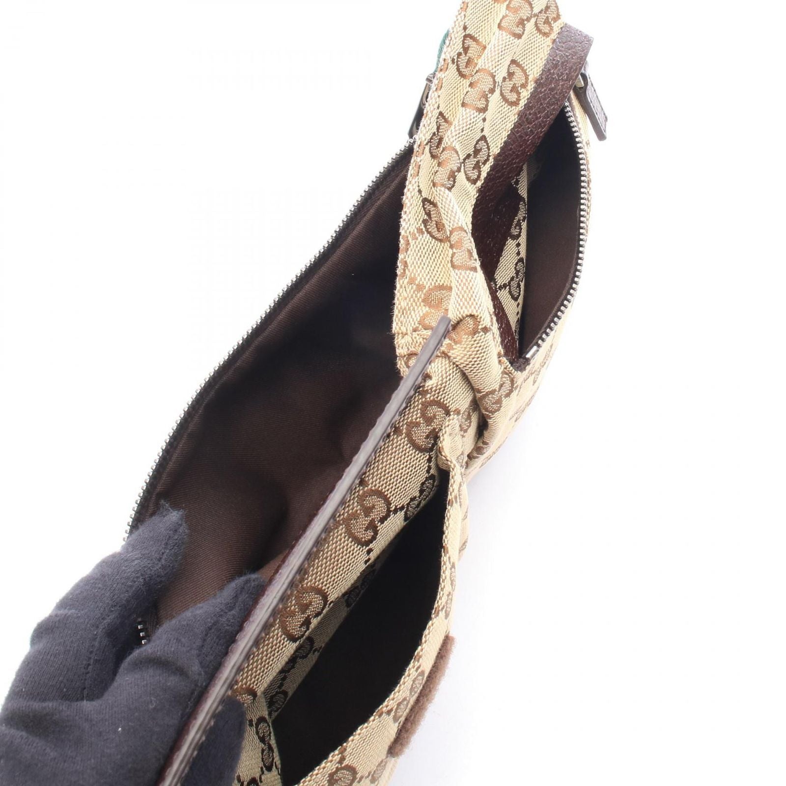 Gucci Waist Bag GG Canvas Beige Brown Green — view 3