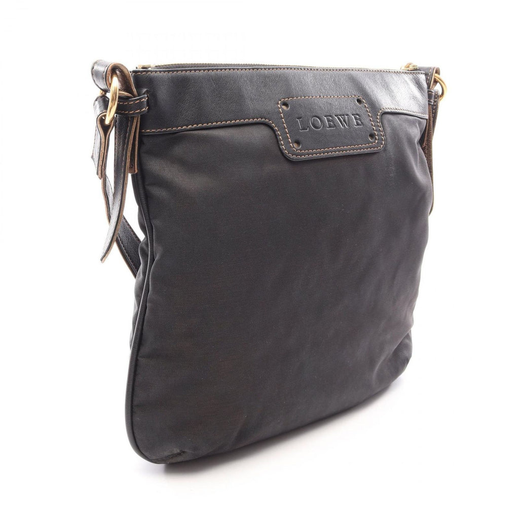 Loewe Shoulder Bag Anagram Black Gold Nylon Leather — view 2