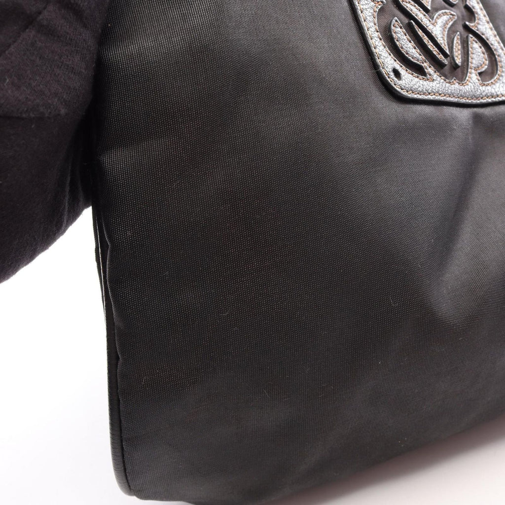 Loewe Shoulder Bag Anagram Black Gold Nylon Leather — view 7