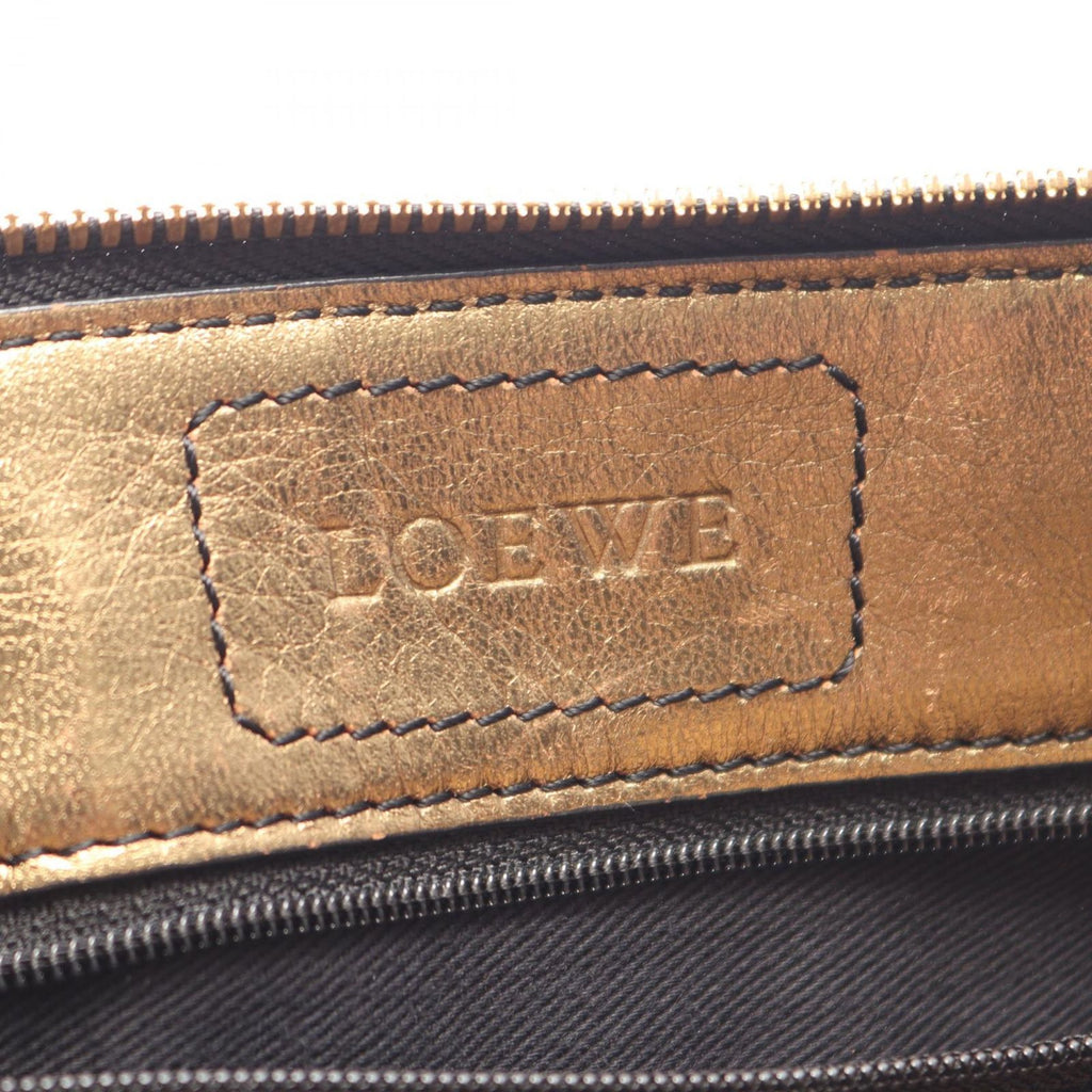 Loewe Shoulder Bag Anagram Black Gold Nylon Leather — view 4