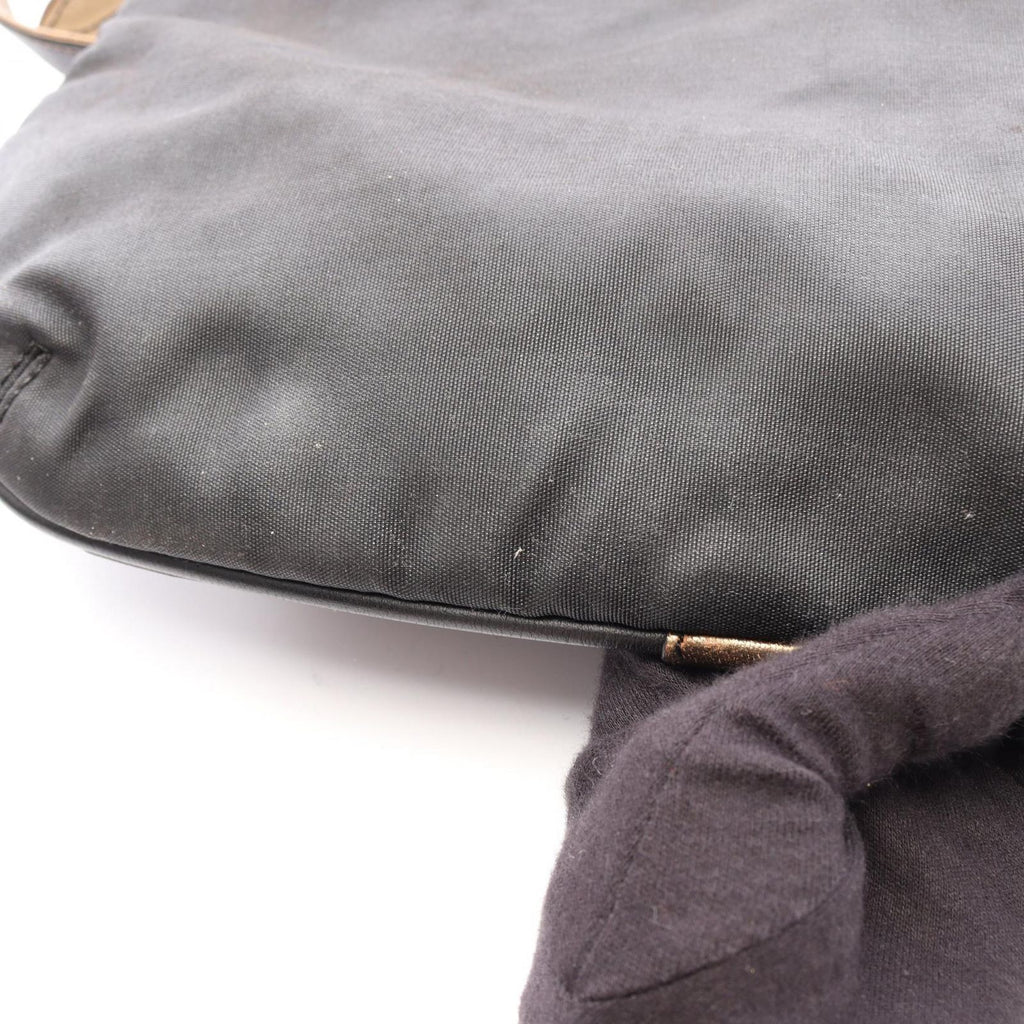 Loewe Shoulder Bag Anagram Black Gold Nylon Leather — view 6