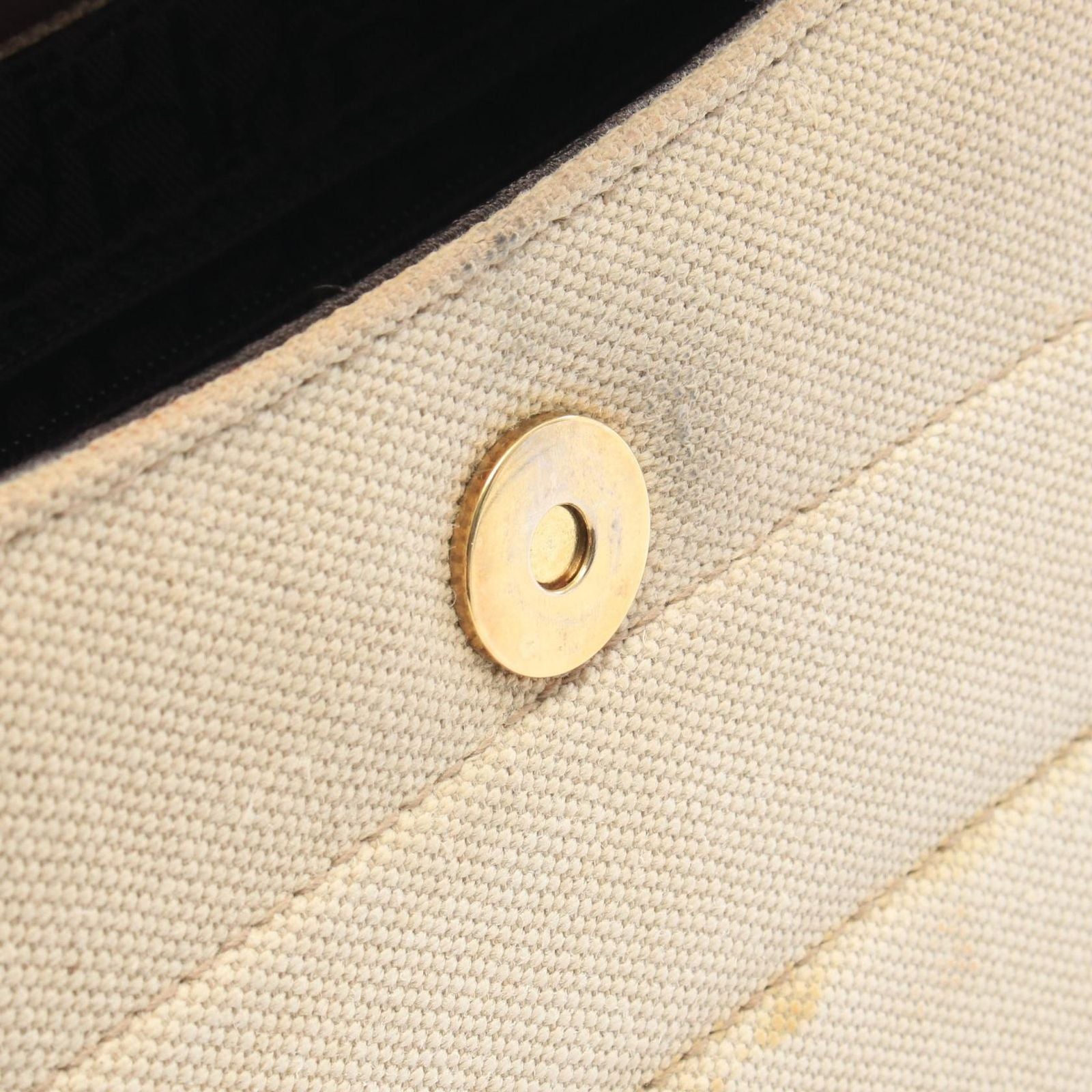 Dior Shoulder Bag Street Chic Ivory Brown Canvas Leather — view 5