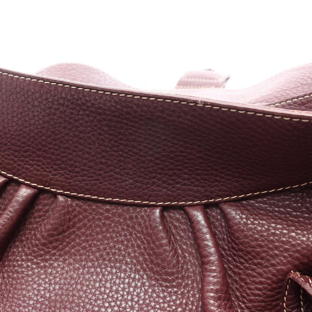 Celine Handbag Large Chouquette Bordeaux Leather — view 6