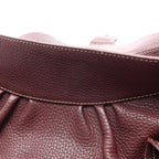 Celine Handbag Large Chouquette Bordeaux Leather — view 6