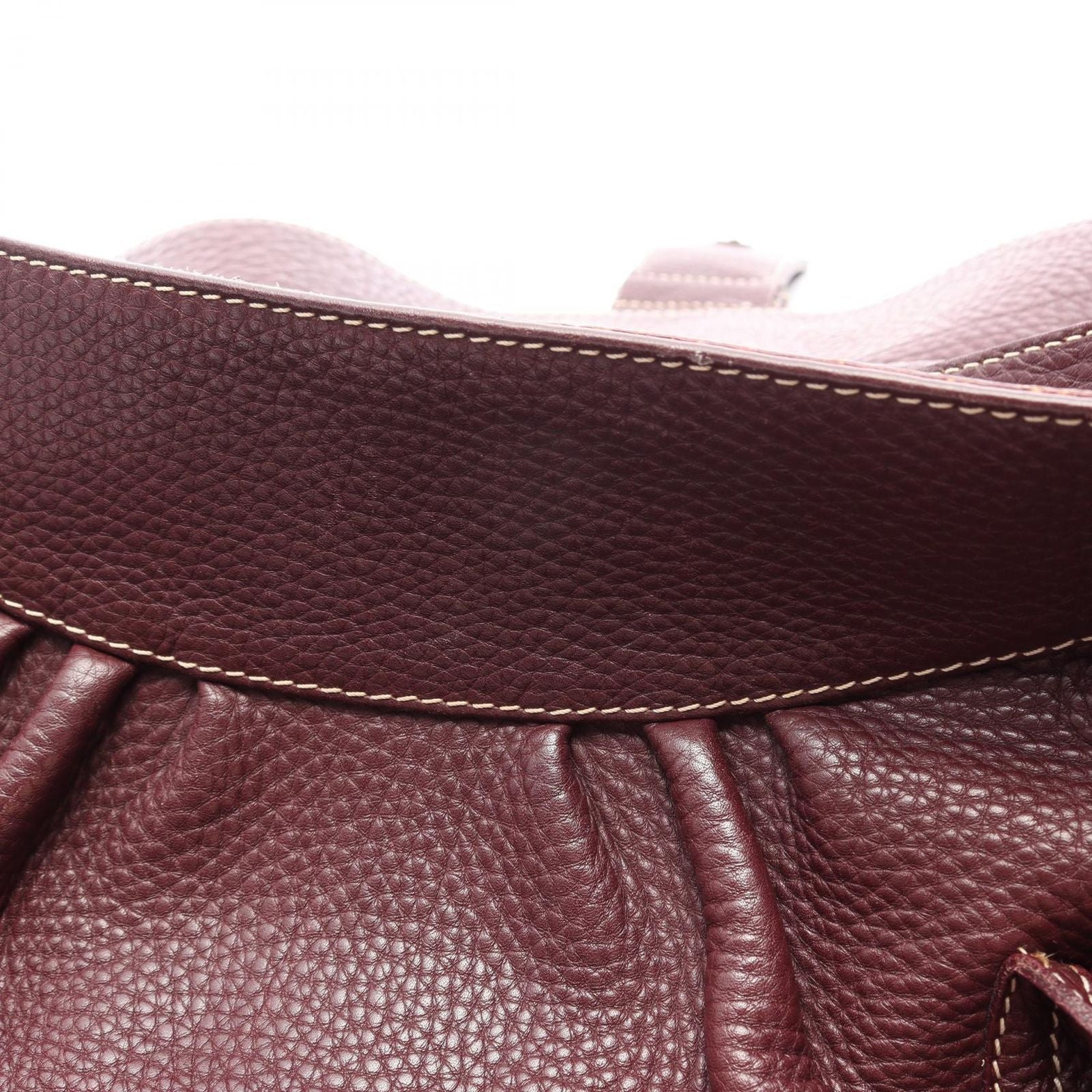 Celine Handbag Large Chouquette Bordeaux Leather — view 6