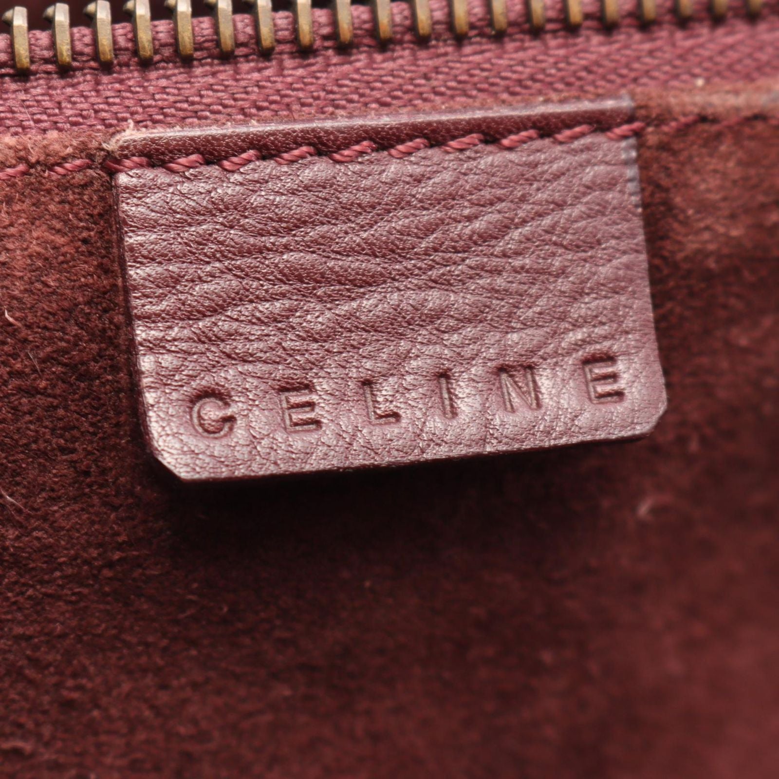 Celine Handbag Large Chouquette Bordeaux Leather — view 4
