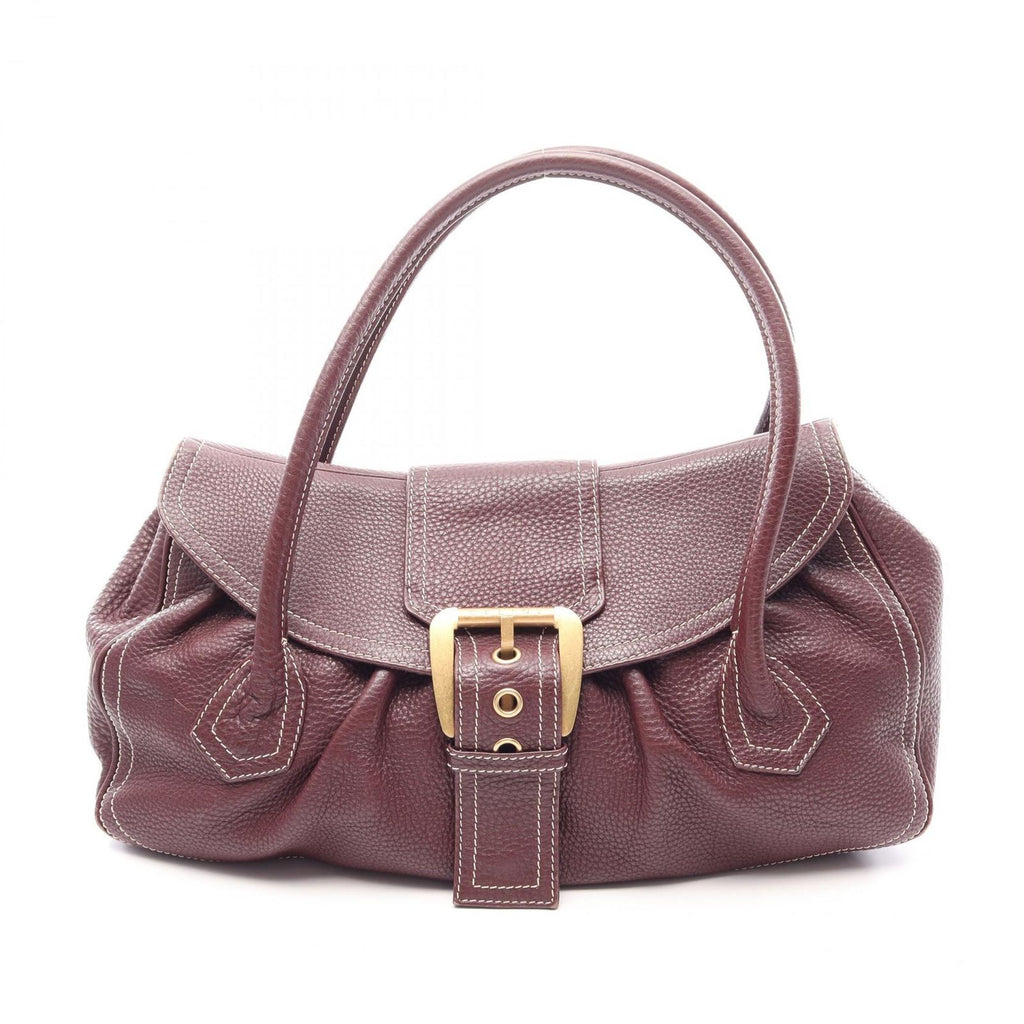 Celine Handbag Large Chouquette Bordeaux Leather