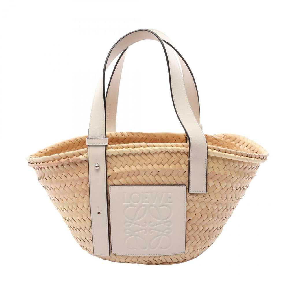 Loewe Handbag Basket Bag Small Natural White Leather