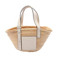 Loewe Handbag Basket Bag Small Natural White Leather