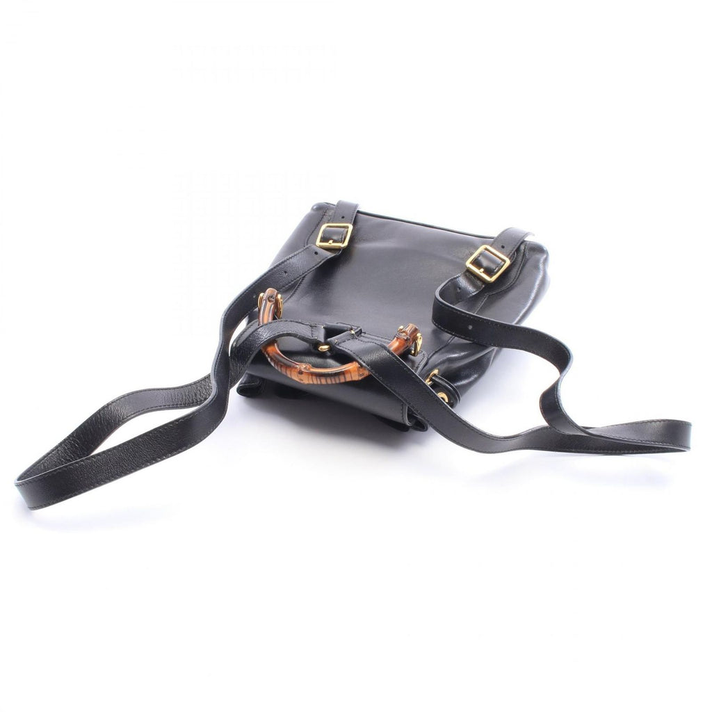 Gucci Backpack Bamboo 003 Black Leather — view 6